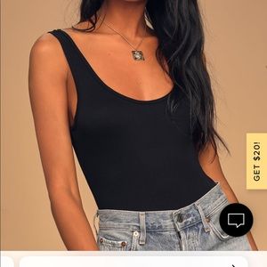 Ribbed sleeveless bodysuit